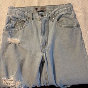 Silver Jeans Light Blue Distressed Boyfriend Jeans 94 Baggy 27 X 31 & 26 X 31